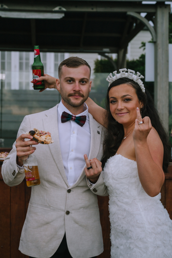 Candid moment between eloping couple at Lakehouse Folk