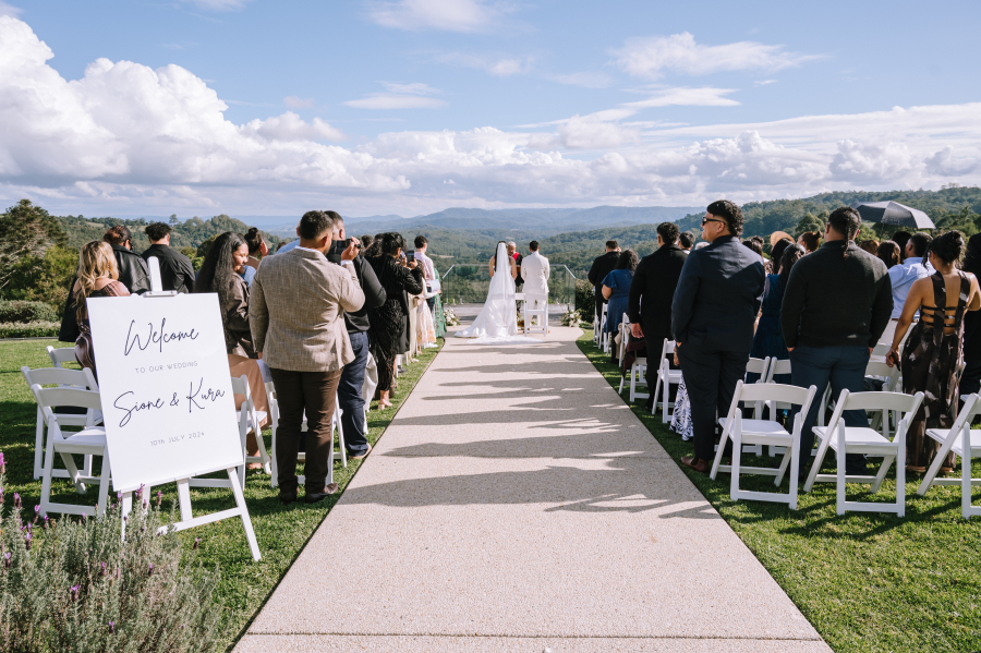 wedding ceremony photography at the old dairy maleny sunshine coast