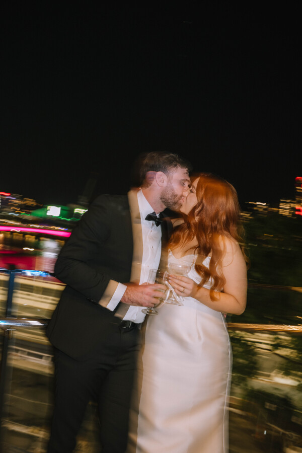 couples portrait at w brisbane wedding reception