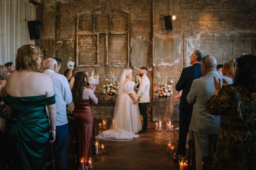 ceremony photography at the warehouse wedding venue in brisbane