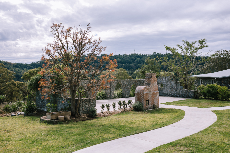 european inspired stone ruins at Goodwater Ridge wedding venue
