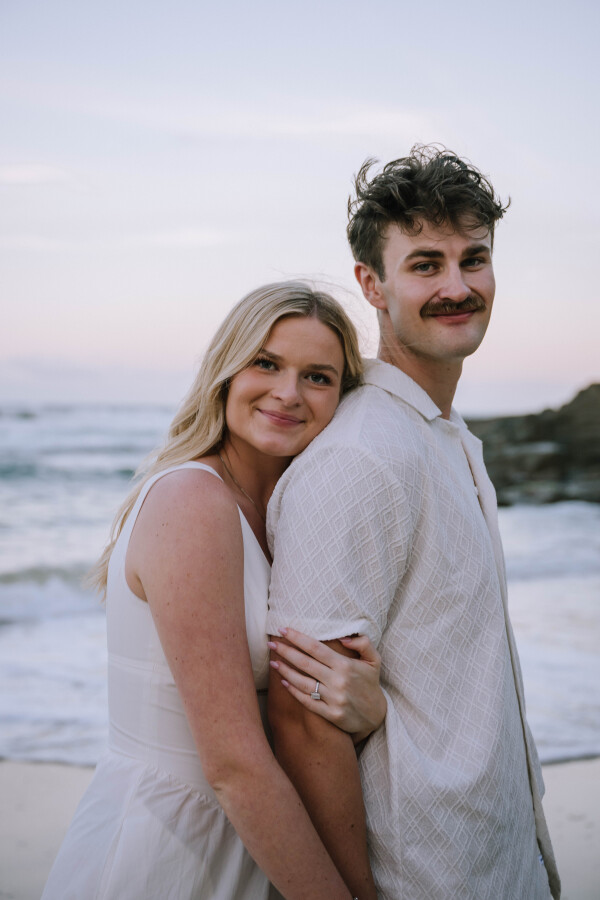 laidback engagement photography at coolum beach