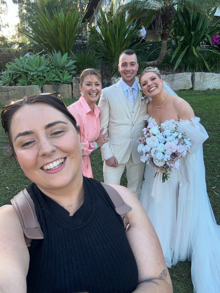tayla jayne photography with happy couple after sunshine coast wedding ceremony