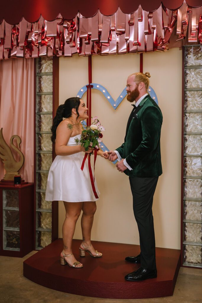 couple eloping at a funky elopement venue in brisbane