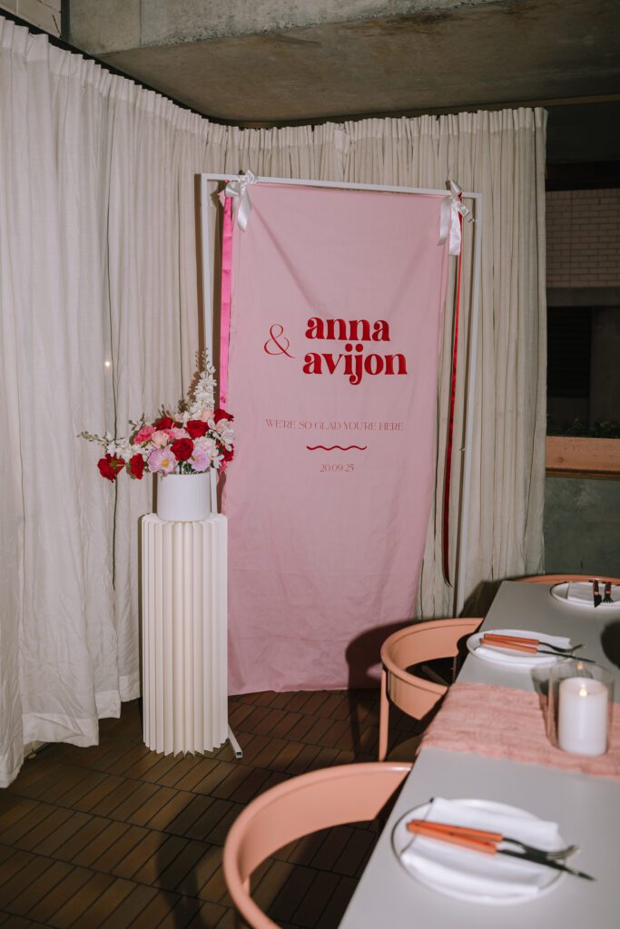 couples elopement wedding signage for welcoming guests