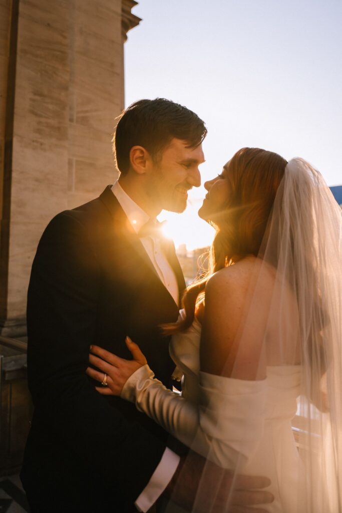 example of couple portrait during golden hour